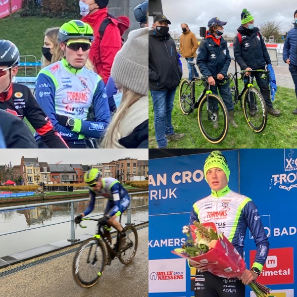 Joran Wyseure is de enige Belg op het podium in Kortrijk cyclingsite.be